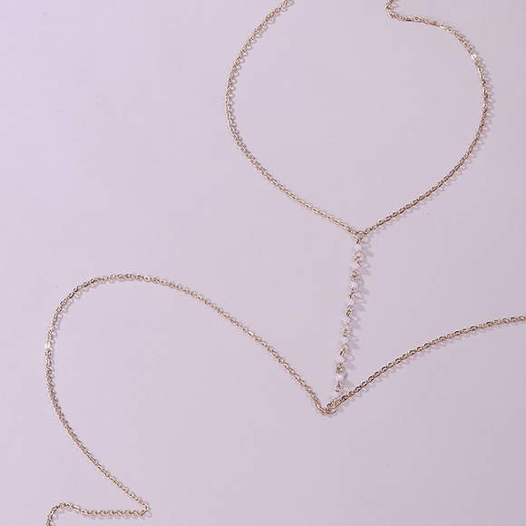 Gold Body Necklace Belly Chain - Picture 3 of 5